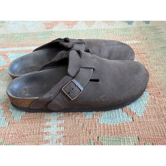 Birkenstock Boston Clogs 38 EU | 7-7.5 US Brown Suede Leather - Picture 2 of 10
